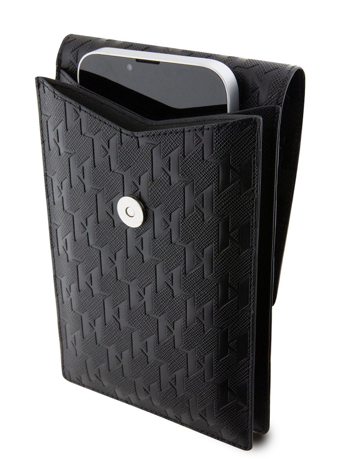 Lagerfeld для смартфонов сумка Wallet Phone Pouch Saffiano Monogram NFT Choupette Black