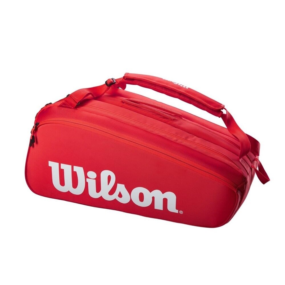 Теннисная сумка Wilson SUPER TOUR RED (15 ракеток)
