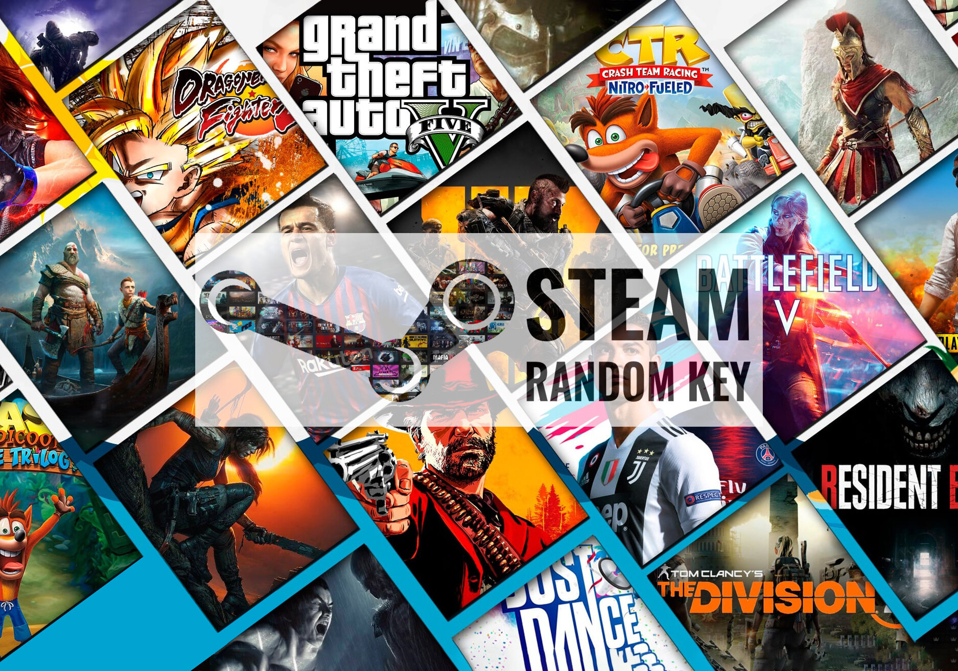 Steam 20 PC Ключей Игр + постер Стим Рандом Кей ПК