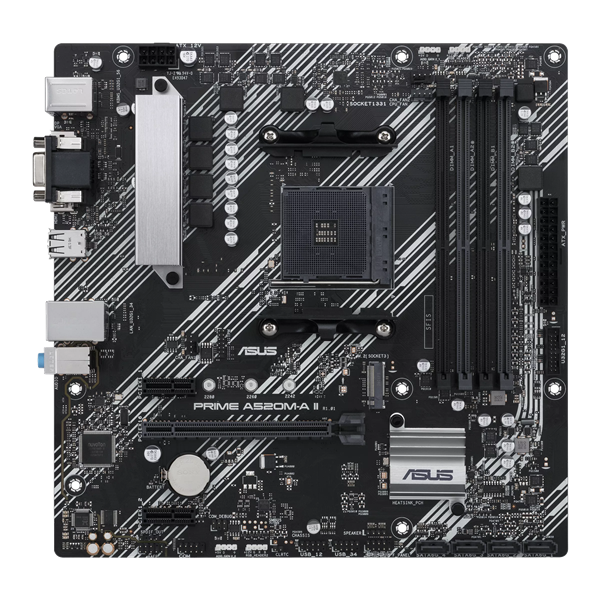 ASUS Материнская плата ASUS PRIME A520M-A II/CSM Socket AM4 A520 4*DDR4 D-Sub+DP+HDMI SATA3 + RAID Audio Gb LAN USB 3.2*5 USB 2.0*4 COM*1 header (w/o cable) mATX ; 990MB17H0-M0EAYC