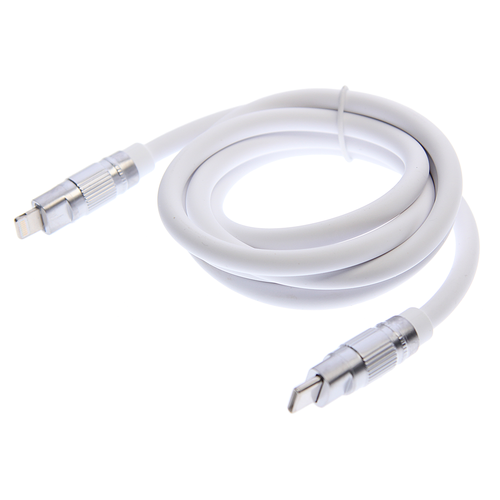 Кабель iPhone (5-)-USB Type C 1.2м белый XO