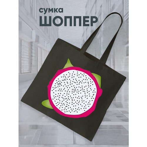 фото Сумка шоппер just4you, фактура матовая, плетеная, белый, черный