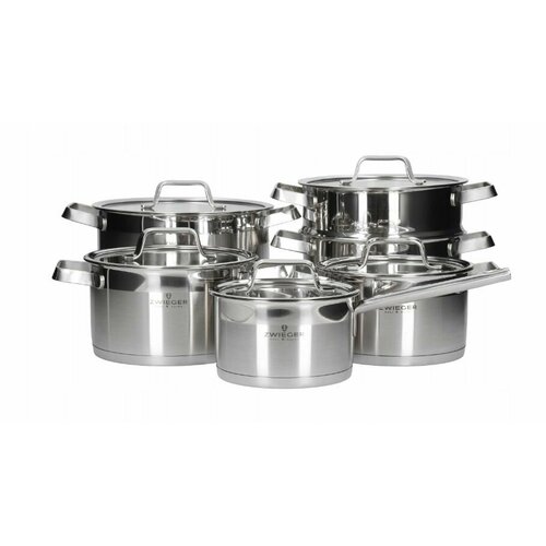 Набор посуды для приготовления Zwieger Fusion, нержавеющая сталь, 11 предметов
