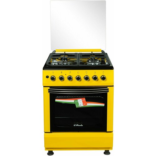 Газовая плита il Monte FO-GE6012 Yellow 60 см Элект духовка 64 л 7 режимов 49001₽