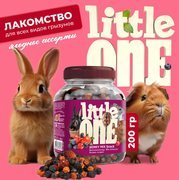 Лакомство для грызунов Ягодное ассорти Little One 200г