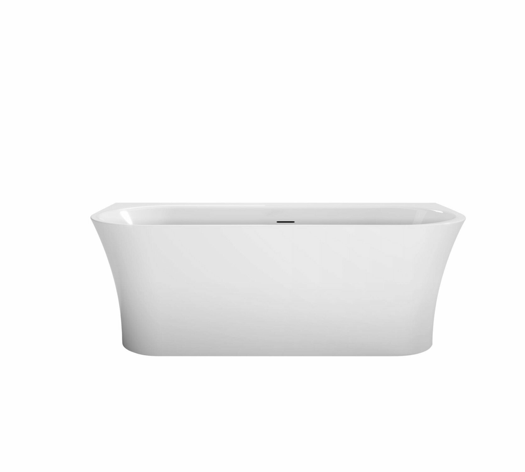 Акриловая ванна BelBagno (BB711-1700-750), полукруглая, пристенная, белая