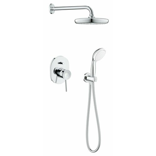 Душевая система Grohe BauClassic Tempesta кронштейн 28 см, хром душевой гарнитур grohe new tempesta 27799001 хром хром 1250 мм