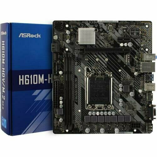 Материнская плата Asrock H610M-HDV/M.2 R2.0 материнская плата asrock h610m hdv m 2 r2 0 lga1700 matx