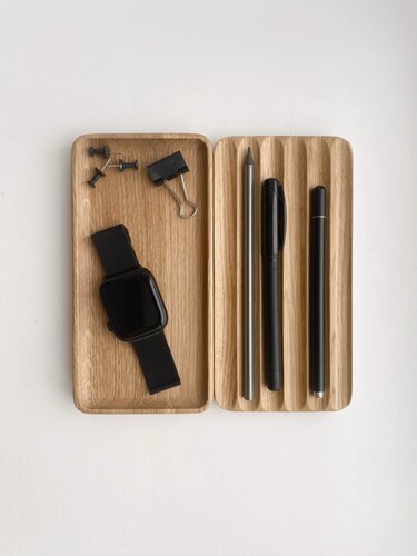 Изображение товара Набор органайзер ECLI для хранения канцелярских принадлежностей и аксессуаров, размер XS, дуб