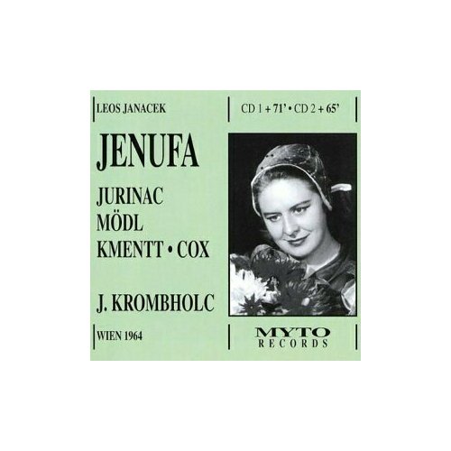 AUDIO CD Janacek, Jenufa. (Performed in German by Jurinac, Hongen, Kmentt, Cox, Modl, Popp et al. Vienna … audio cd strauss guntram william lewis carole farley patrick wheatley terence sharpe et al bbc 2 cd