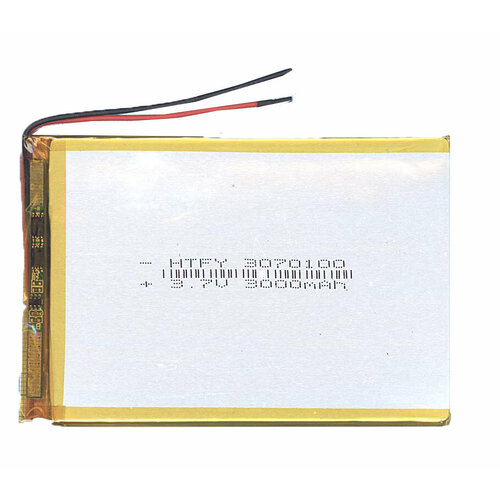 аккумулятор li pol батарея 3 80 100мм 2pin 3 7v 3000mah Аккумулятор Li-Pol (батарея) 3*70*100мм 2pin 3.7V/3000mAh