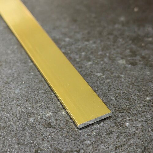 Изображение товара Полоса алюминиевая декоративная 10х1.5мм 2.7м Золото глянец