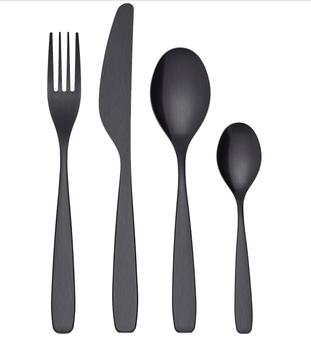 фото "Столовые приборы Тиллагд от IKEA" - черные матовые столовые приборы