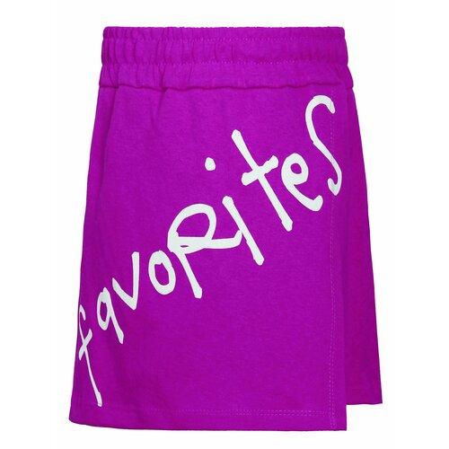фото Школьная юбка-шорты иново, размер 134, фиолетовый