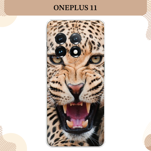 Силиконовый чехол Леопард 3d на OnePlus 11 / Ван Плас 11
