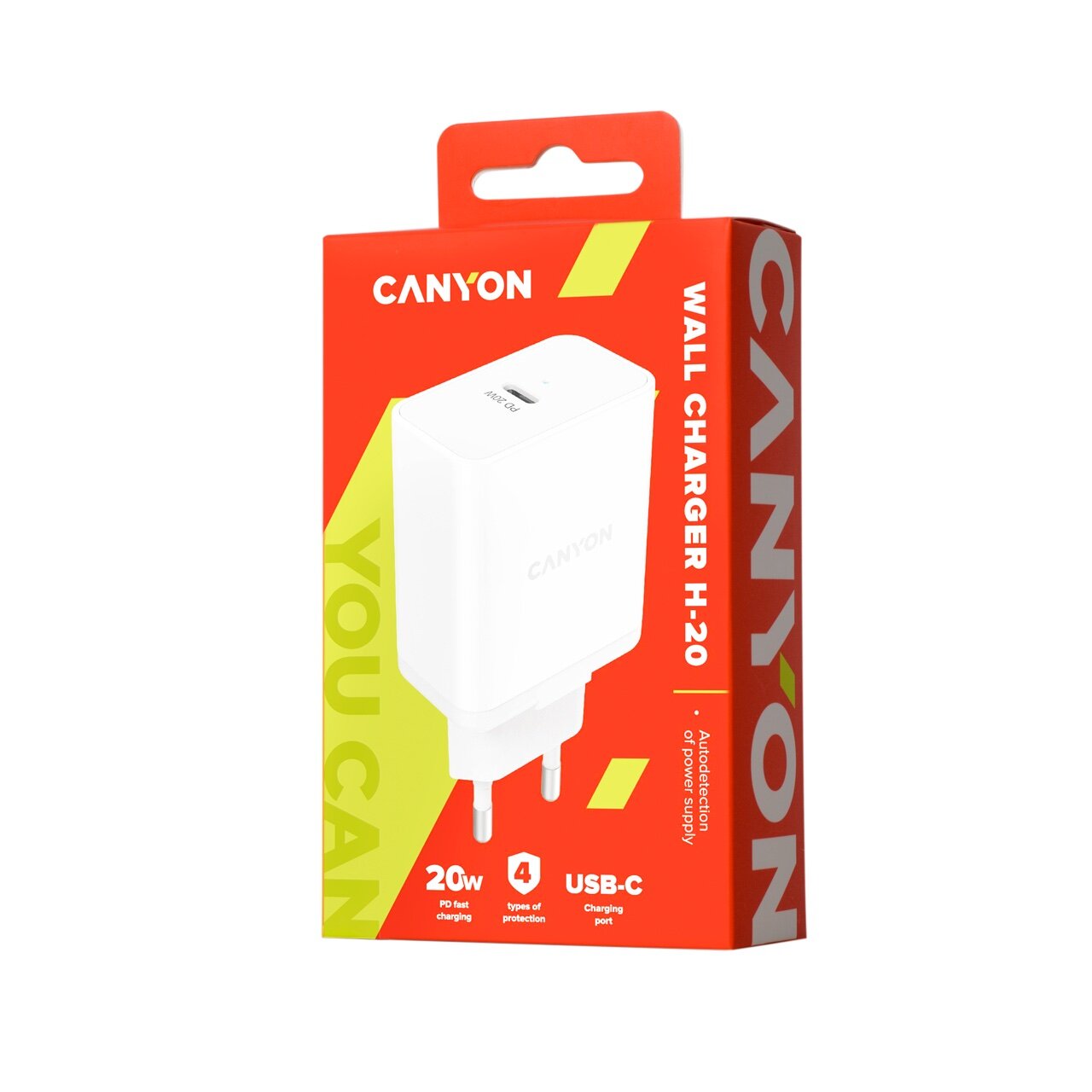 Зарядное устройство сетевое Canyon CNE-CHA20W05 PD 20Вт, USB-C, белый - фото №16