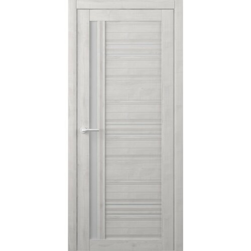 Межкомнатная дверь (дверное полотно) Albero Невада покрытие Soft Touch / ПО Soft Жемчужный Мателюкс 70х200