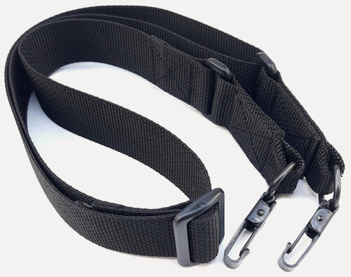 Изображение товара Плечевой ремень с мощными металлическими карабинами для тяжелых сумок и сумок для инструмента 40мм
