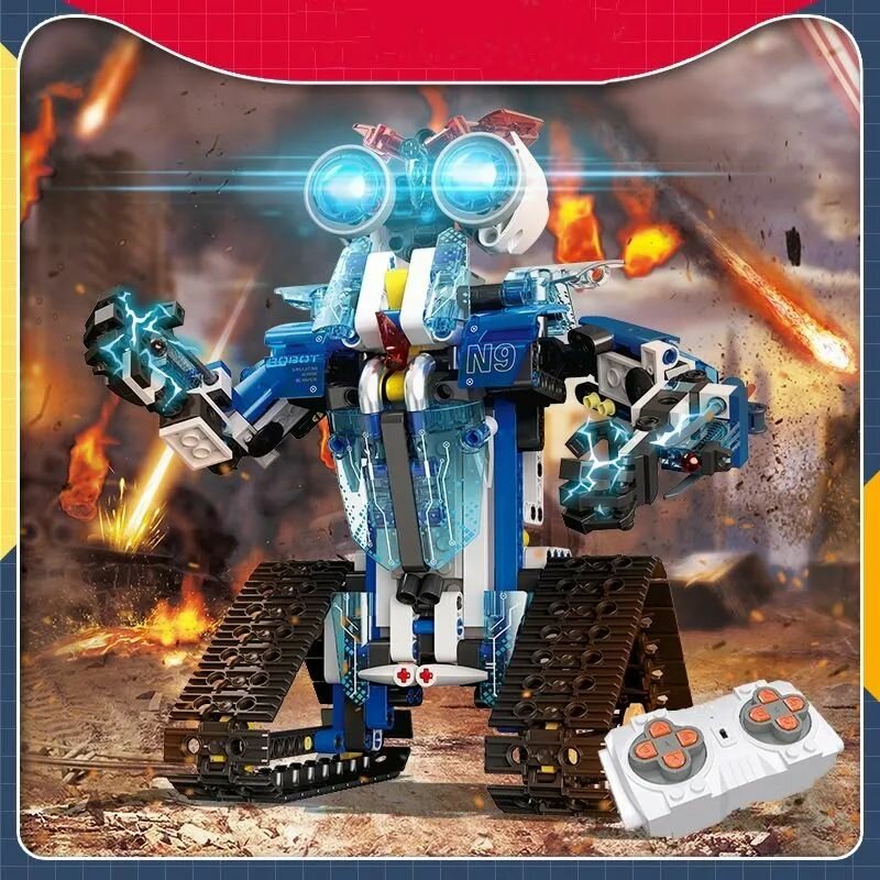 фото Конструктор Моторизованный робот модель со светодиодной подсветкой, 369 деталей, Развивающий конструктор для мальчиков для подростка.