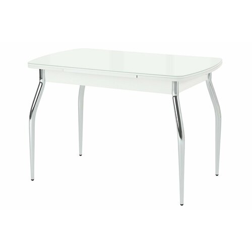 фото Кухонный стол раздвижной hoff сиэтл, 110(170)х75х68 см, цвет белый, хром
