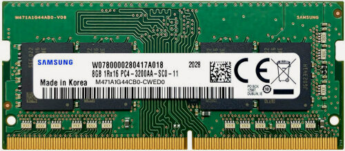 Изображение товара Оперативная память Samsung SODIMM DDR4 8Gb 3200MHz pc-25600 CL22 1.2V (M471A1G44CB0-CWE)