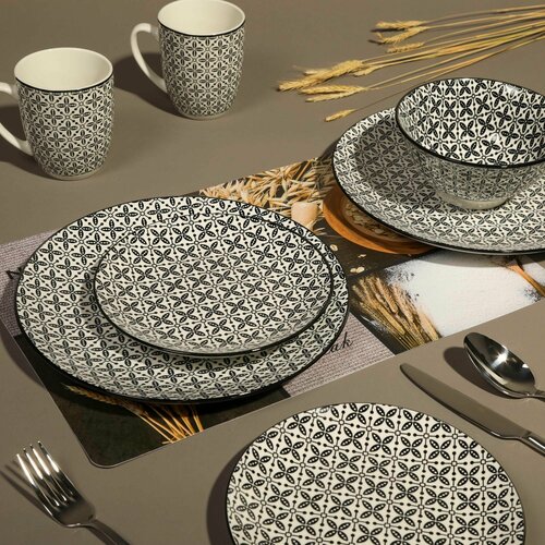 Набор посуды столовый Meibo Nora 16 предметов 4 персоны посуда для кухни 6024₽