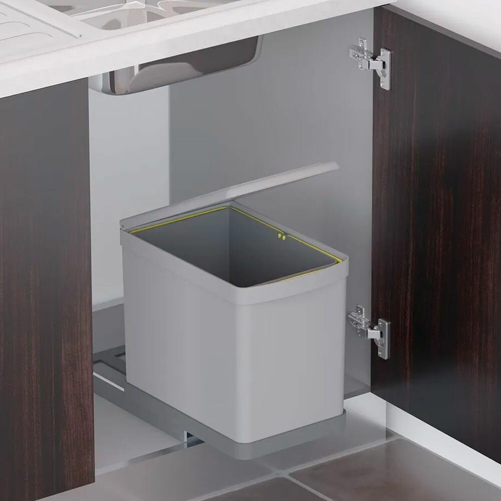 Система сортировки мусора 1X16 L серый пластик ALVEUS ALBIO 1090331