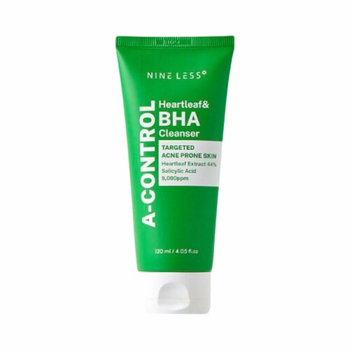 Пенка очищающая для проблемной кожи NINE LESS A-Control Heartleaf BHA Cleanser 120ml 1320₽