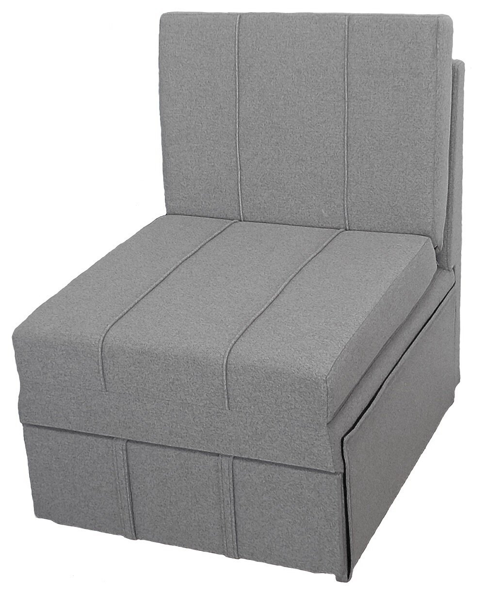 Малогабаритное кресло-кровать без подлокотников StylChairs Сёма, ширина 60 см, обивка: ткань, цвет: светло-серый