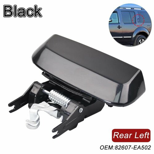 Автозапчасти, задняя внешняя дверная ручка, задняя левая 82607-EA502 для Nissan Pathfinder R51 Series 1 2 2005-2013, задняя правая 82606-EA502, Black Rear-Left