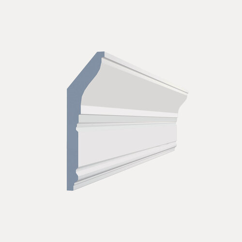 Изображение товара Плинтус потолочный дюрополимер Paolo Arte Konture (Паоло Арте Контур), 120х35х2000 мм, Kr343K белый