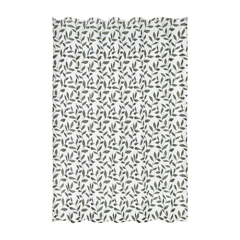 Штора для ванной с кольцами Verran Tree 630-15 180x200 см цвет белый зеленый