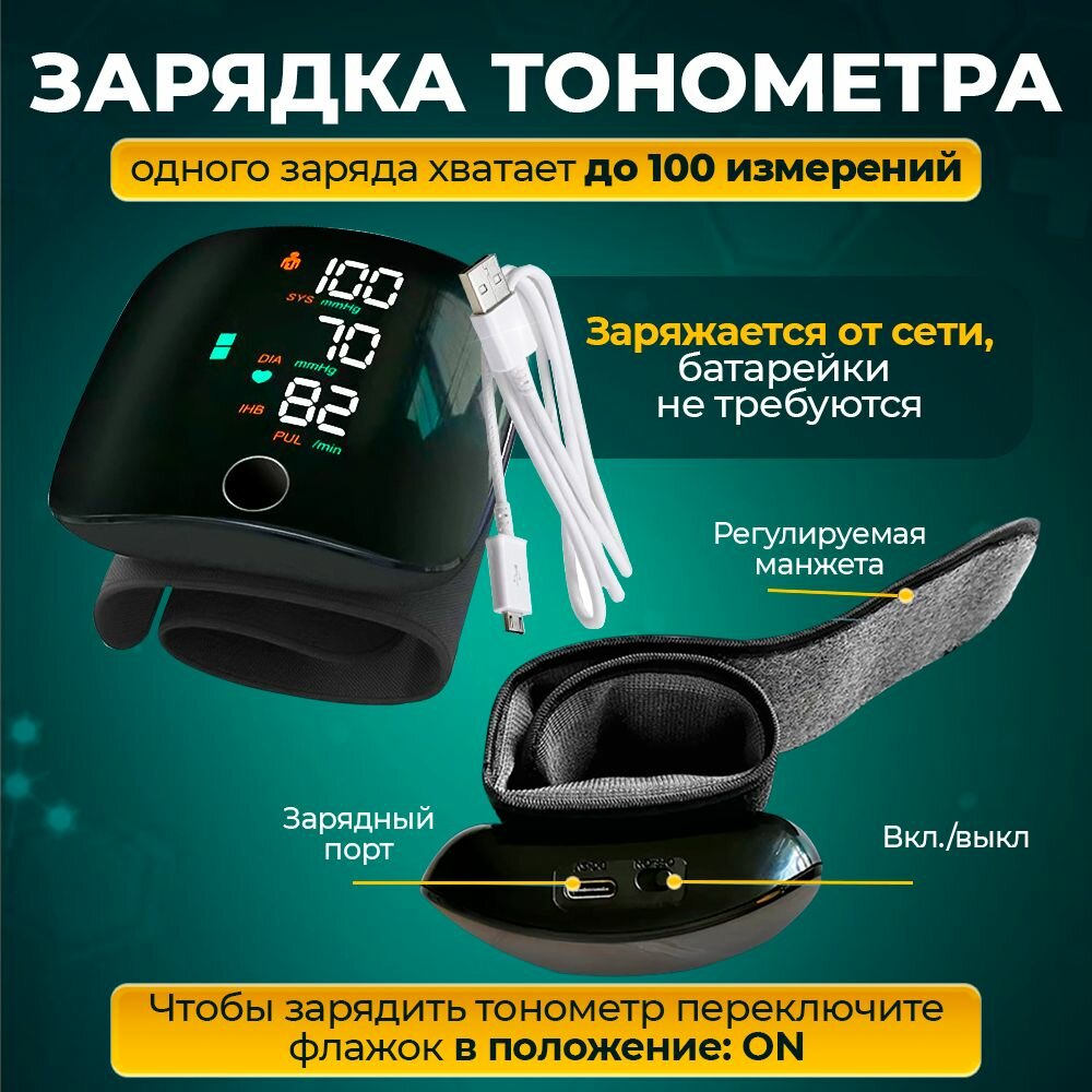 Тонометры Тонометр автоматический Bootleg на запястье с русской озвучкой