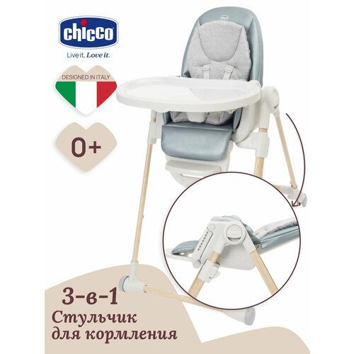 фото Стульчик для кормления chicco polly armonia greenery для малышей