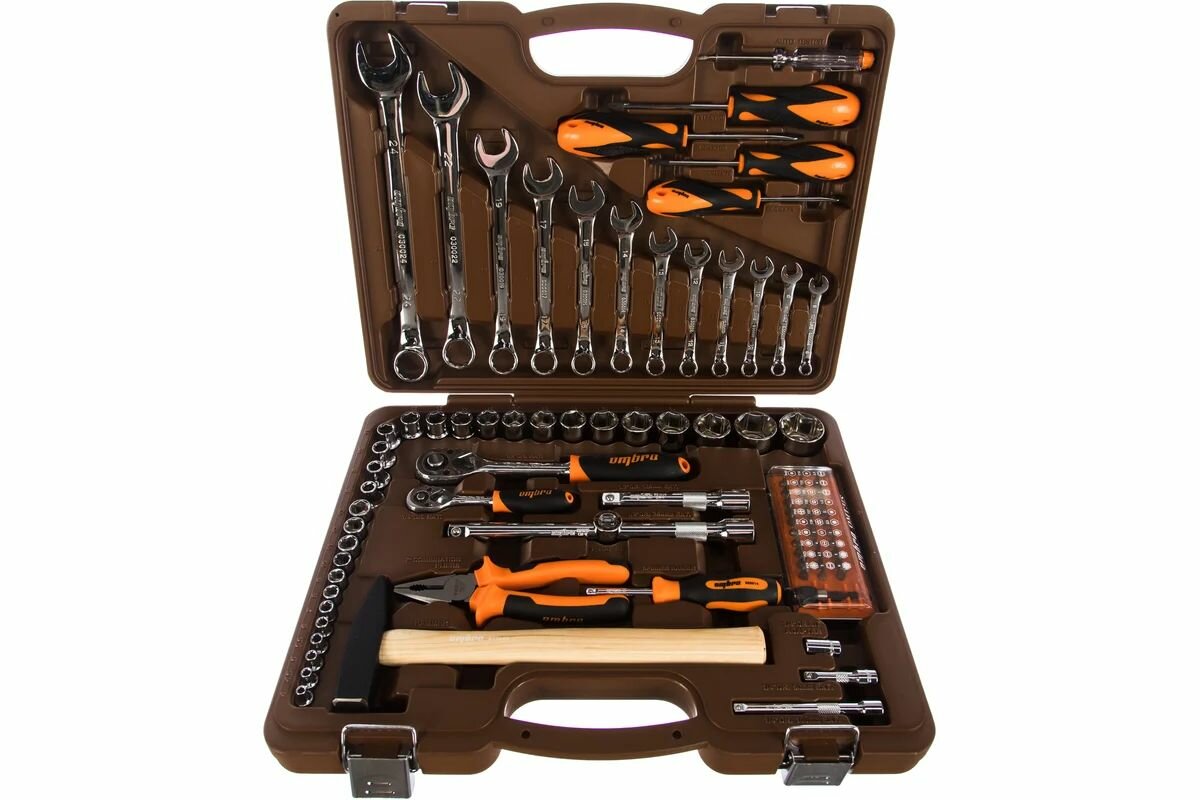 Набор инструмента универсальный 1/4", 1/2"DR, 88 предметов Ombra