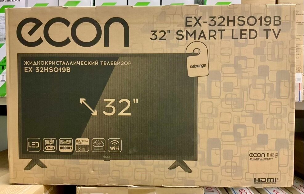 Телевизор Econ EX-32HS019B 81см, HD, LED, Smart TV, OS Linux