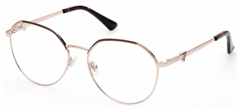 Картинки Женская оправа для очков Guess GU 2866 032, цвет: золотой, шестиугольные, металл