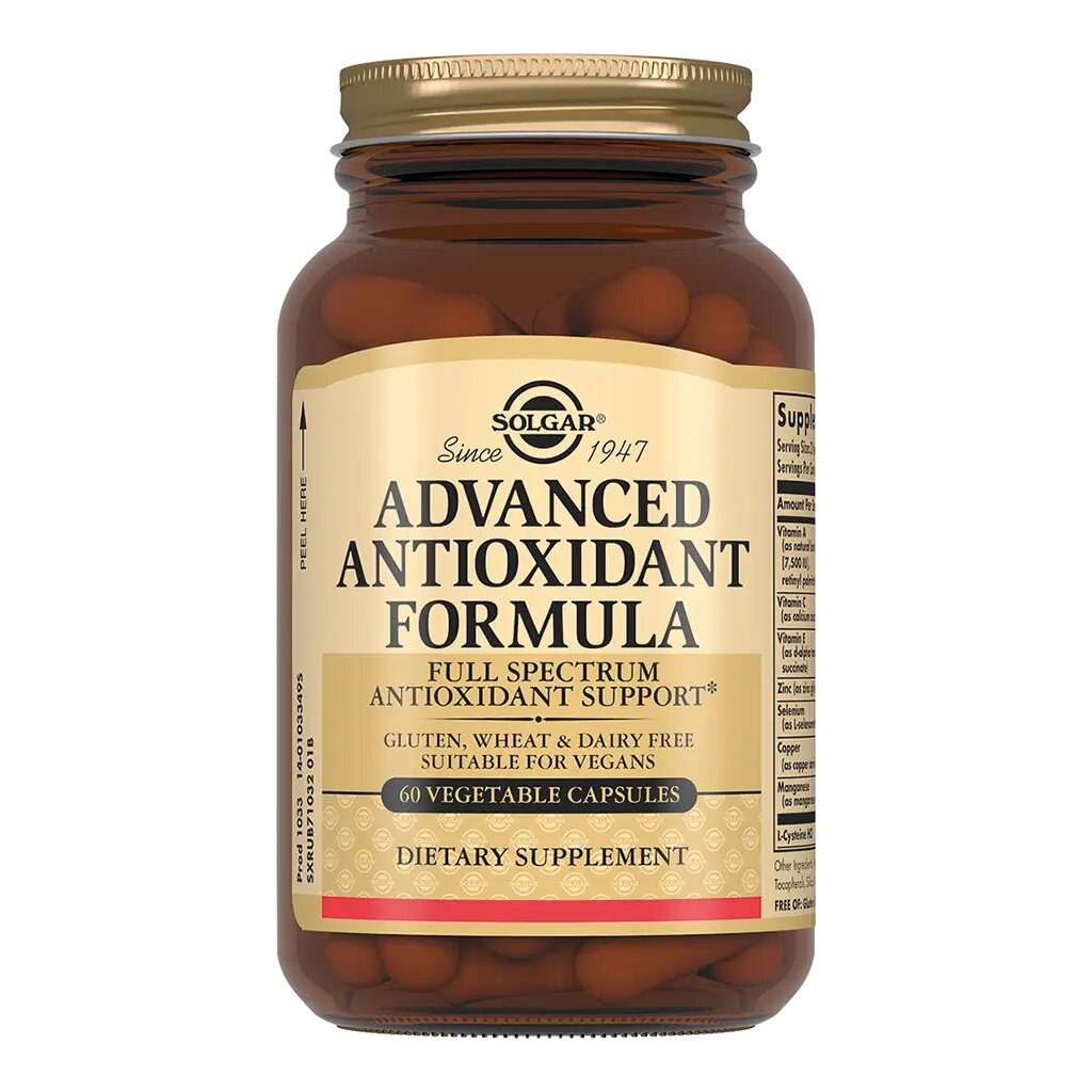 Solgar Антиоксидантная формула  Advanced Antioxidant Formula Vegetable Capsules капсулы массой 868 мг 60 шт