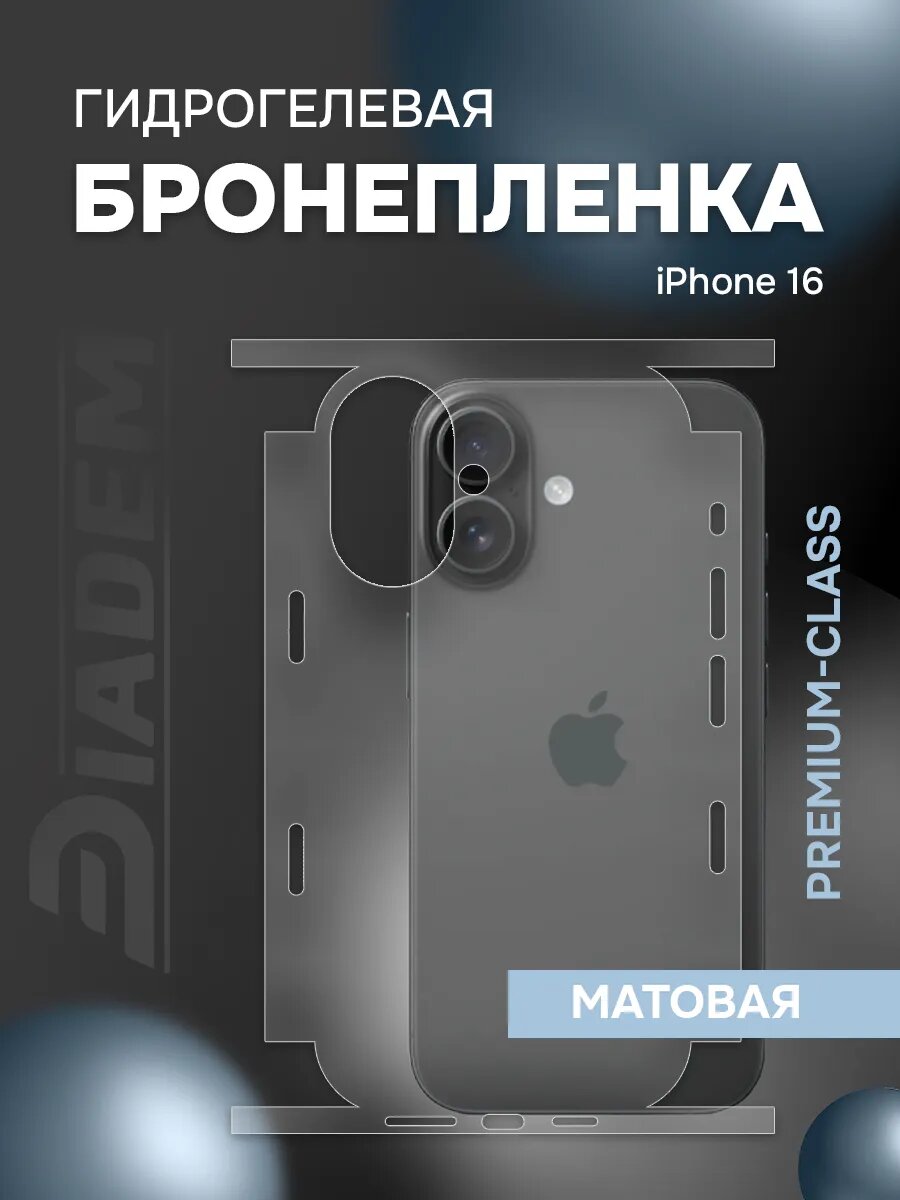 Защитная гидрогелевая пленка на корпус iPhone 16
