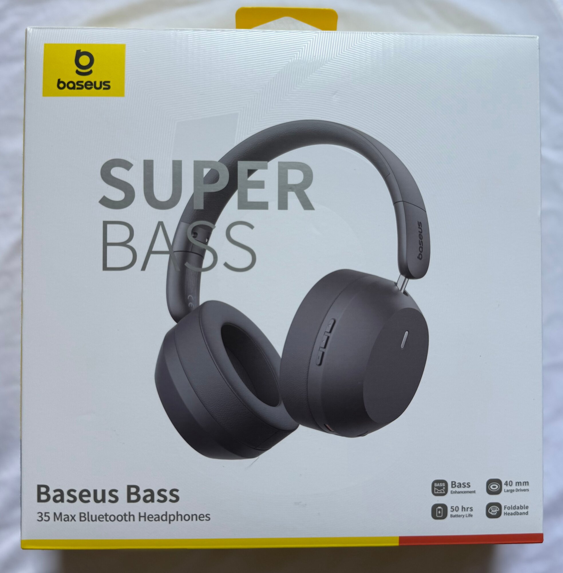 Наушники Baseus Super Bass 35, беспроводные, Bluetooth, 5.3, до 50 часов работы,