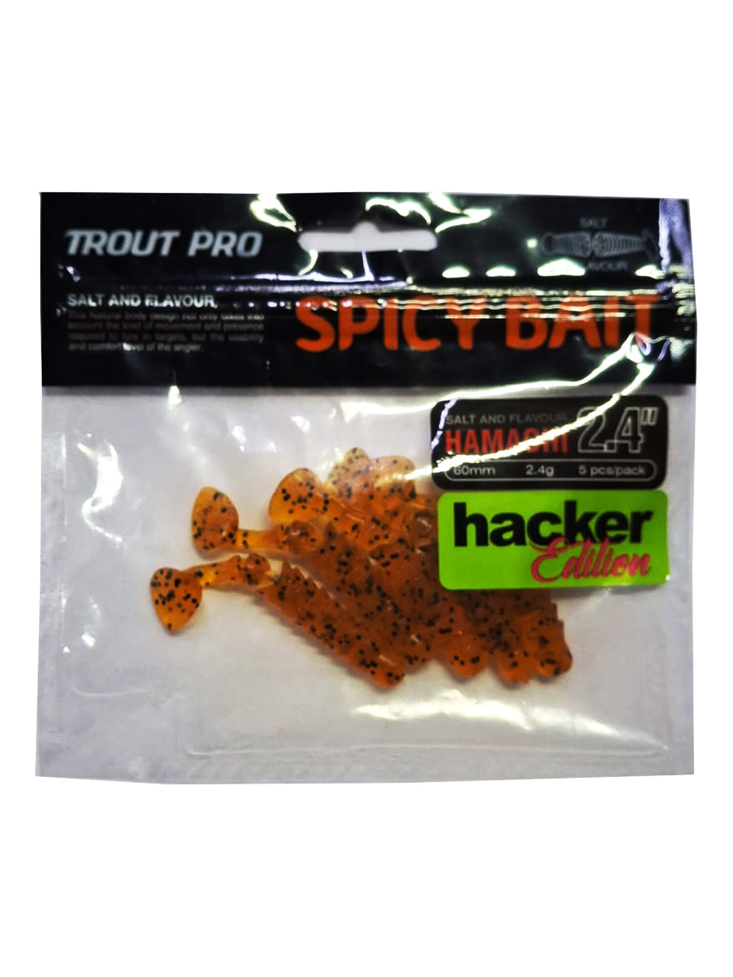 Приманка мягкая Trout Pro Hamachi 60 мм, цвет 005, съедобная, силиконовая (упак 5шт) NEW