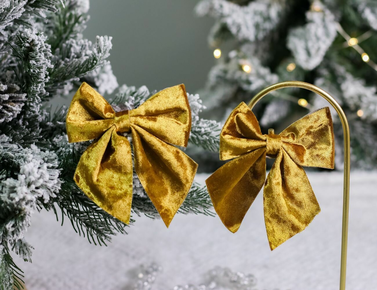 Набор декоративных бантов деличе ДУЭ золотистый 12х13 см 2 шт Edelman 1143338