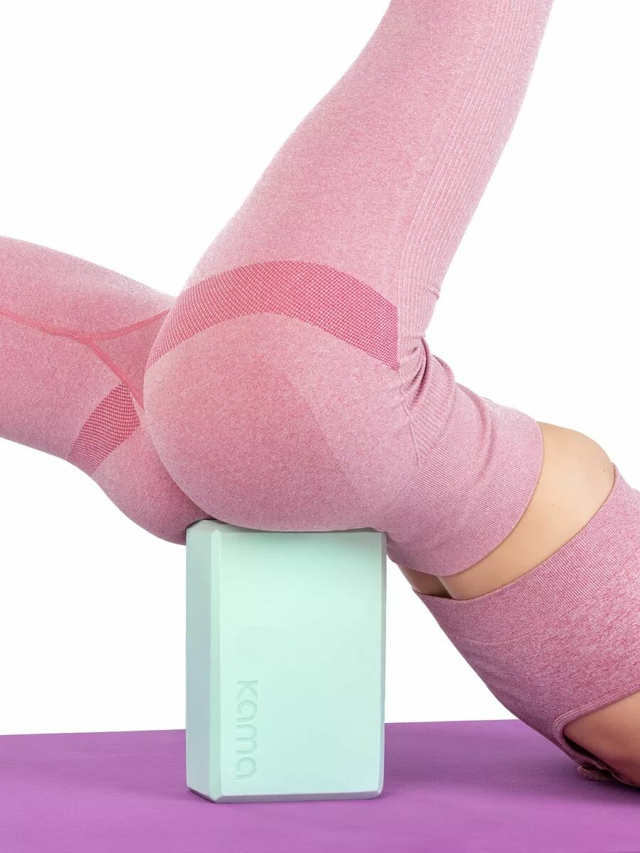 Блоки для йоги и фитнеса, Kama, 2 шт, мятные — фото 1
