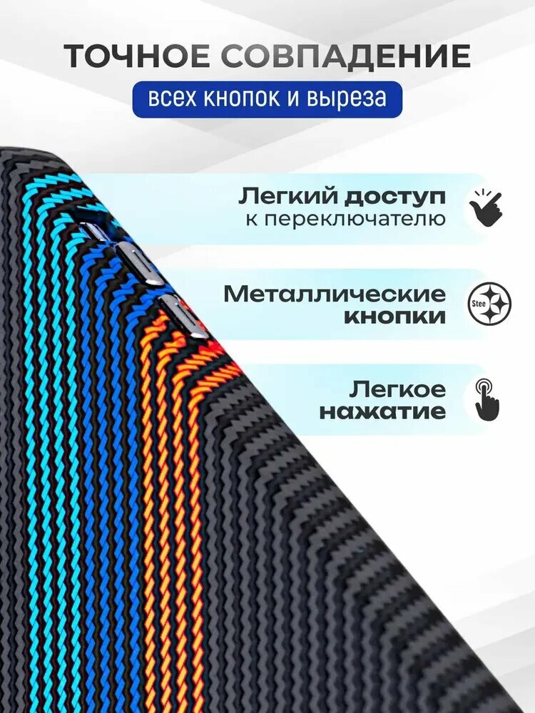 Чехол Savdo , карбоновый, для iPhone 15 pro Max золотистый — фото 1