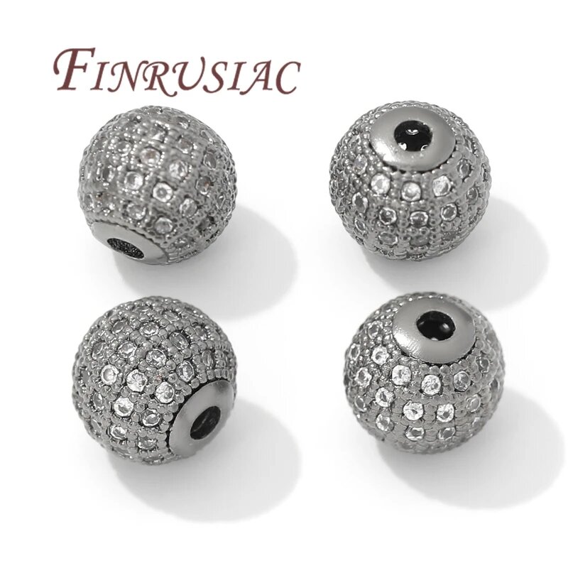 Разделители для бусин FINRUSIAC, Родий, 6-10 мм