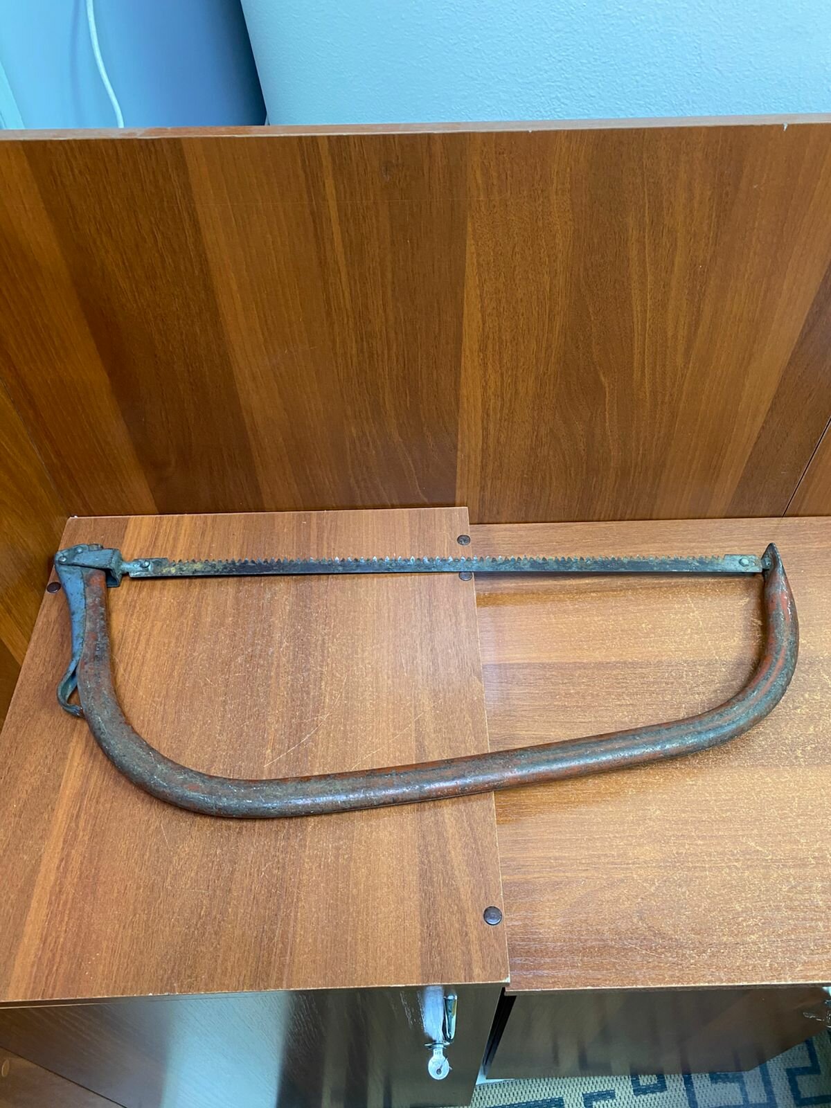 Пила Старинная по дереву лучковая металлическая заводская СССР длина полотна 69 см Винтаж!