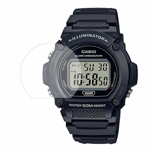 Скрин Мобайл защитный экран для часов Casio W-219H-1AV из гидрогелевая плёнка прозрачная