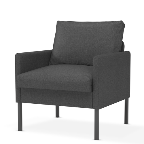 Кресло с подлокотниками Pragma Lappi, обивка: текстиль, серый