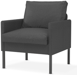 Кресло с подлокотниками лаппи, обивка: текстиль, серый