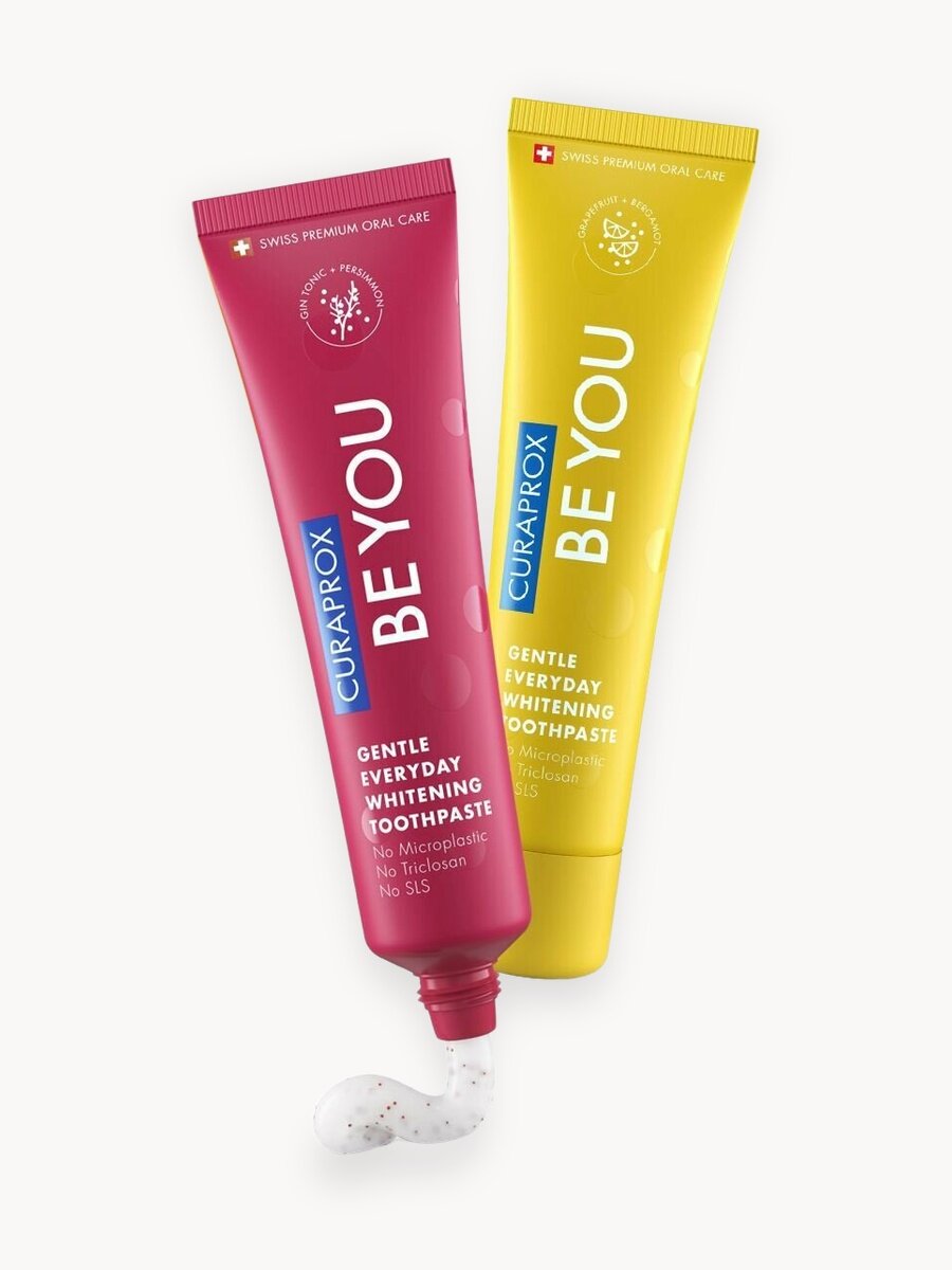 Набор зубных паст BE YOU (2 шт.) по 60 мл (красная и желтая)